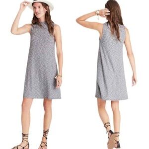Madewell Sleeveless Marled Mockneck Swingy Tank Dress Sz XS